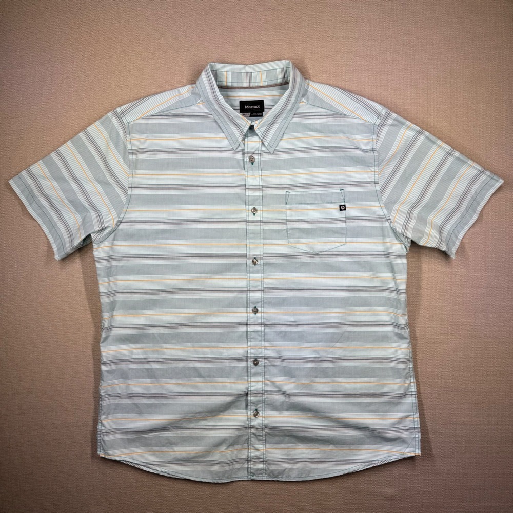 Marmot Mens Fulton Striped Short Sleeve Button Down Shirt XXL